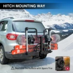 Folding Hitch-Mounted Ski & Snowboard Rack – Adjustable, Anti-Theft Lock, Fits 2'' Receivers & Cross Bars, Holds 6 Skis or 4 Snowboards - Image 2