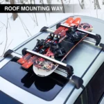 Folding Hitch-Mounted Ski & Snowboard Rack – Adjustable, Anti-Theft Lock, Fits 2'' Receivers & Cross Bars, Holds 6 Skis or 4 Snowboards - Image 3