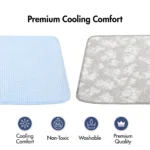 Frostcore™ Cooling Mat (2-pack) - Clouds Grey & Hearts Blue - Image 2
