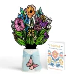 Garden Glow Mother’s Day Suncatcher Bouquet and Folk Art Bloom Sentiment Set for Mom