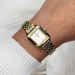 Gracieuse Mini Watch Steel, White, Gold Colour - Image 2