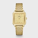 Gracieuse Watch Steel, Lace Textured, Gold Colour