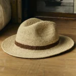 handwoven natural raffia palm hat