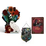 Harry Potter™ Sending Magic Hogwarts™ Suncatcher Card & Flower Buds Bouquet Bundle