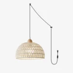 Rattan Arch Swag Pendant Lamp