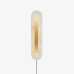 Alabaster Rounded Plug-in Wall Light