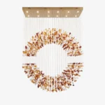 Amber Crystal Halo Chandelier