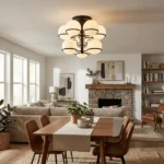 Opal Glass Globe Semiflush Chandelier - Image 2