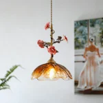 Trellis Rose Pendant Lamp - Image 3