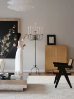 Wrought Iron Floor Candelabra - Image 2