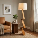 Zigzag Solid Wood Floor Lamp - Image 2