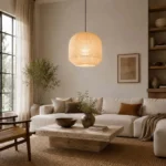 Rounded Paper Pendant Lamp - Image 3