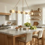 Slim Brass Linear Chandelier - Image 2