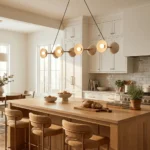 Slim Brass Linear Chandelier - Image 3
