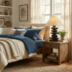 Stacked Pebble Wood Table Lamp - Image 3