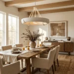 Plaster Drum Chandelier - Image 2
