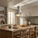 Sculptural Plaster Cone Pendant Lamp - Image 3