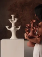 Terracotta Tree Candelabra - Image 2