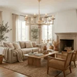 Sculptural Plaster Candelabra Chandelier - Image 3