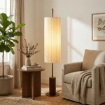 Pleated Cylinder Floor Lamp - Image 3