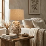 Increspa Ruffled Ceramic Table Lamp - Image 2