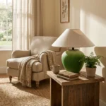 Prasina Green Ceramic Table Lamp - Image 3