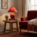 Cinabra Red Ceramic Table Lamp - Image 2