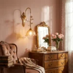 Gold Rose Wall Sconce - Image 2