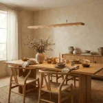 Dual Louver Wood Linear Pendant Lamp - Image 2