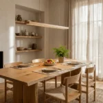 Dual Louver Wood Linear Pendant Lamp - Image 3