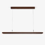 Louvered Wood Linear Pendant Light