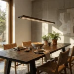Louvered Wood Linear Pendant Light - Image 3