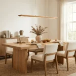 Tapered Wood Linear Pendant Lamp - Image 2