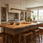 Wide Wood Linear Pendant Light - Image 2