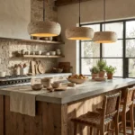 Donut Travertine Pendant Lamp - Image 3