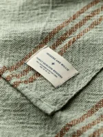 i+w x family heirloom weavers cotton throw in sage stripe - Image 3