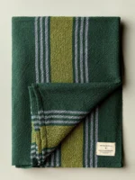i+w x family heirloom weavers cotton throw in spruce stripe
