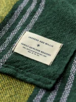 i+w x family heirloom weavers cotton throw in spruce stripe - Image 3