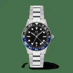 Iconic GMT Link Black Blue Ceramic Bezel Silver