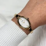 L'Ovale Watch Steel, White, Gold Colour - Image 2