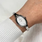 L'Ovale Watch Steel, White, Silver Colour - Image 2