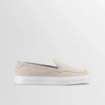 Lido Suede Loafer in Ivory
