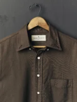 lightweight beach oxford in faded brown - Image 2