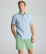Linen Short-Sleeve Redcroft Shirt - FINAL SALE - Image 2