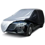 Luxury Carbon Fiber All-Weather SUV Cover – Full Exterior Protection with Zipper Door, UV, Rain, Snow & Wind Resistant for Outdoor Use