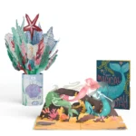 Magical Mermaid Birthday Pop-Up Card & Glitter Bouquet Bundle