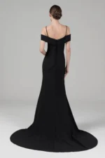 Mermaid Court Train Elastic Cloth Wedding Dress CW2647 - Image 2