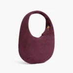 Mini Crescent | Burgundy Suede - Image 2