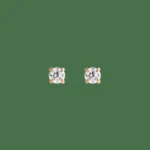 Mirelle Solitaire Stud Earrings Rose Gold