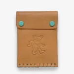 No. 092-GD Card Case with Snaps Bear, Natural
